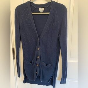 Knit dark blue Old Navy button-up cardigan